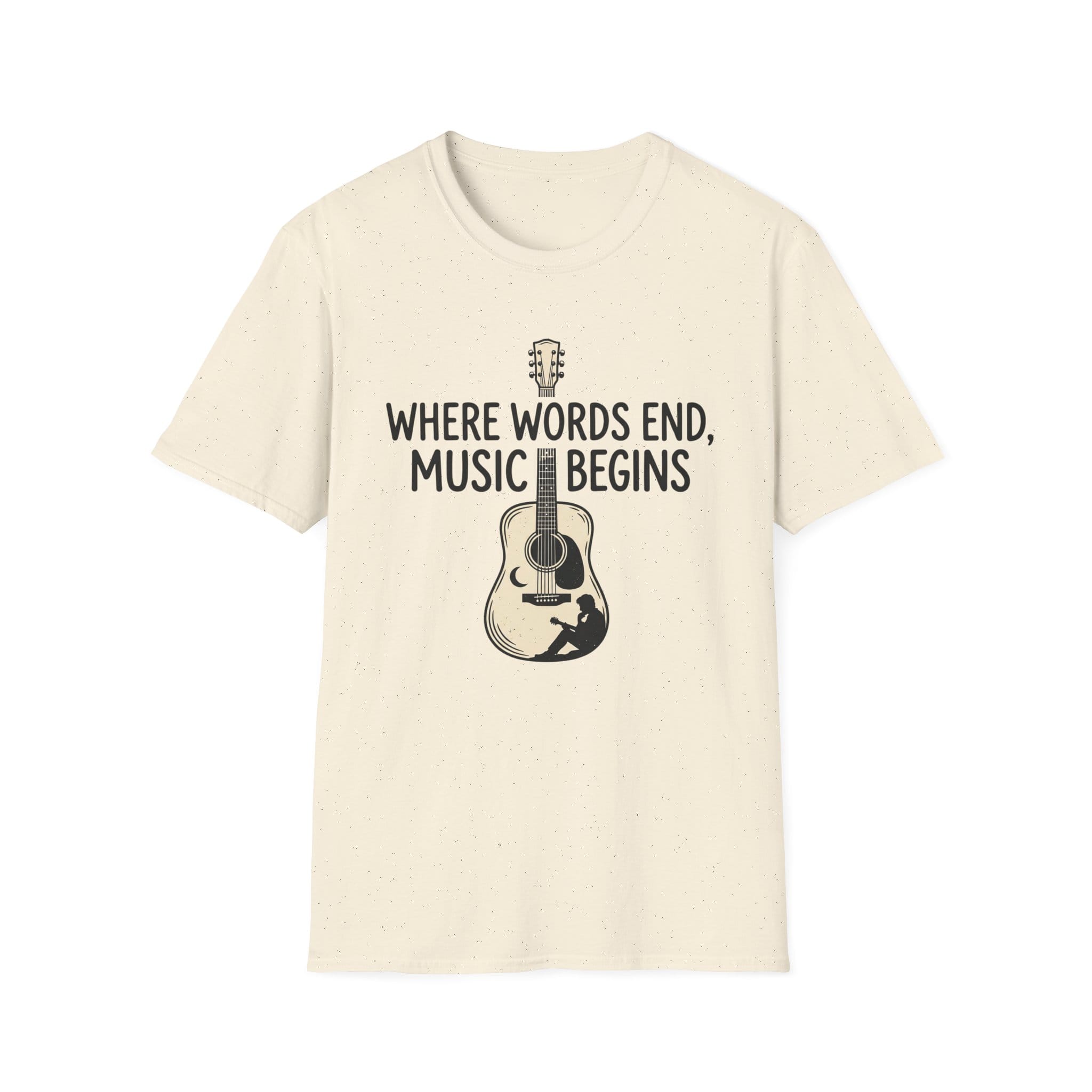 Where Words End Music Begins T-Shirt