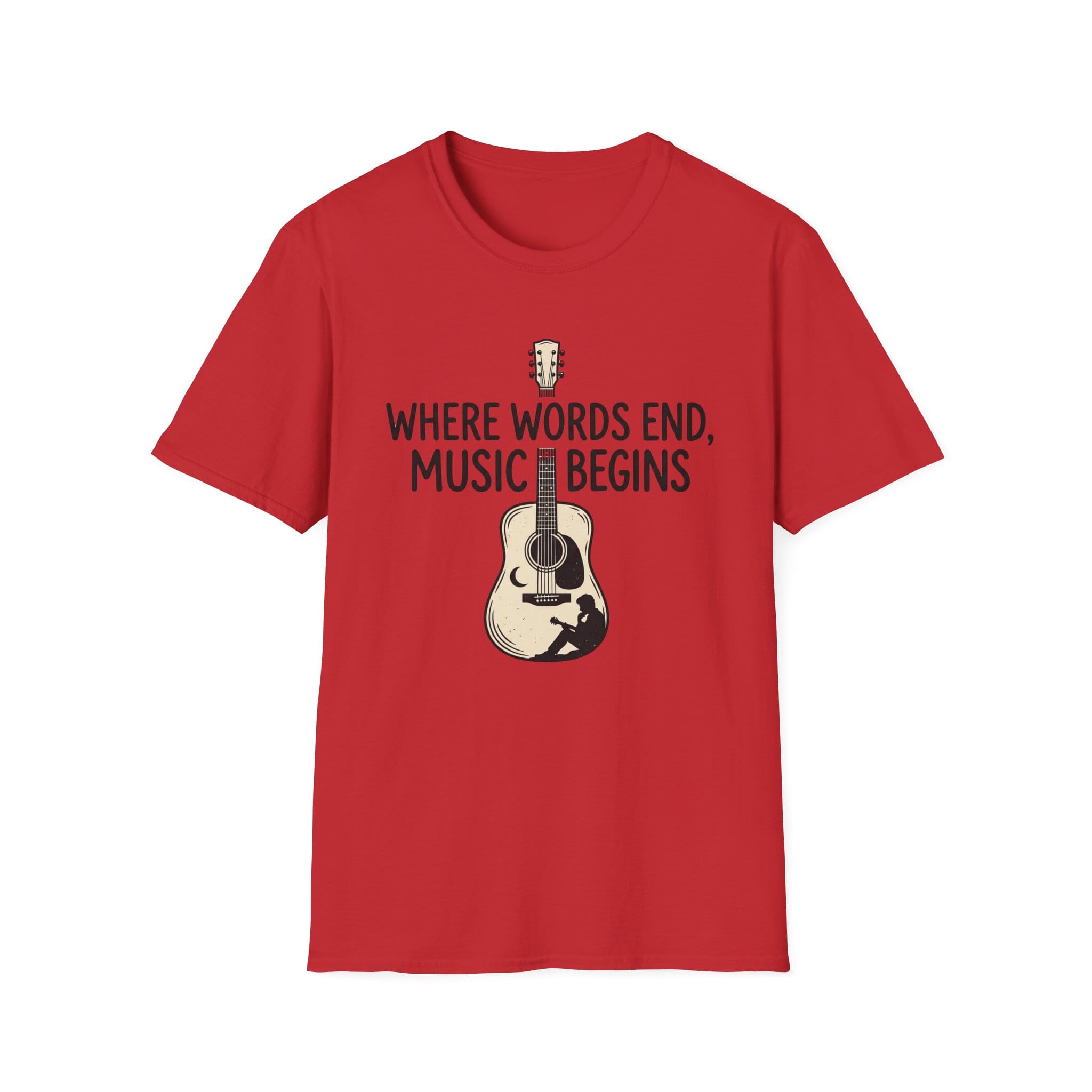 Where Words End Music Begins T-Shirt