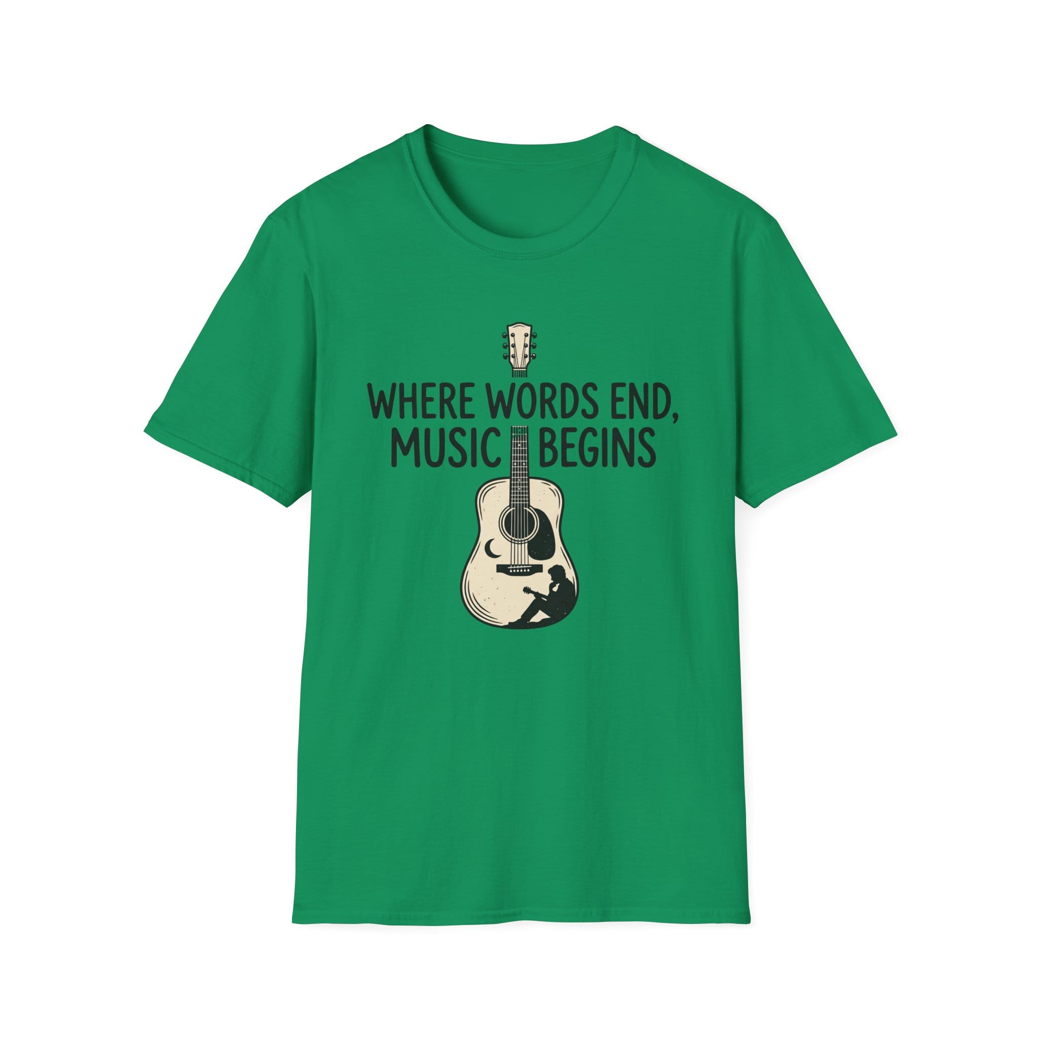 Where Words End Music Begins T-Shirt