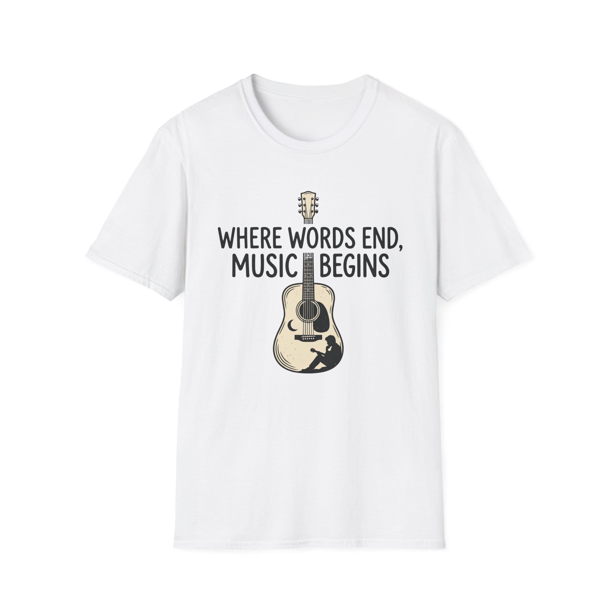 Where Words End Music Begins T-Shirt