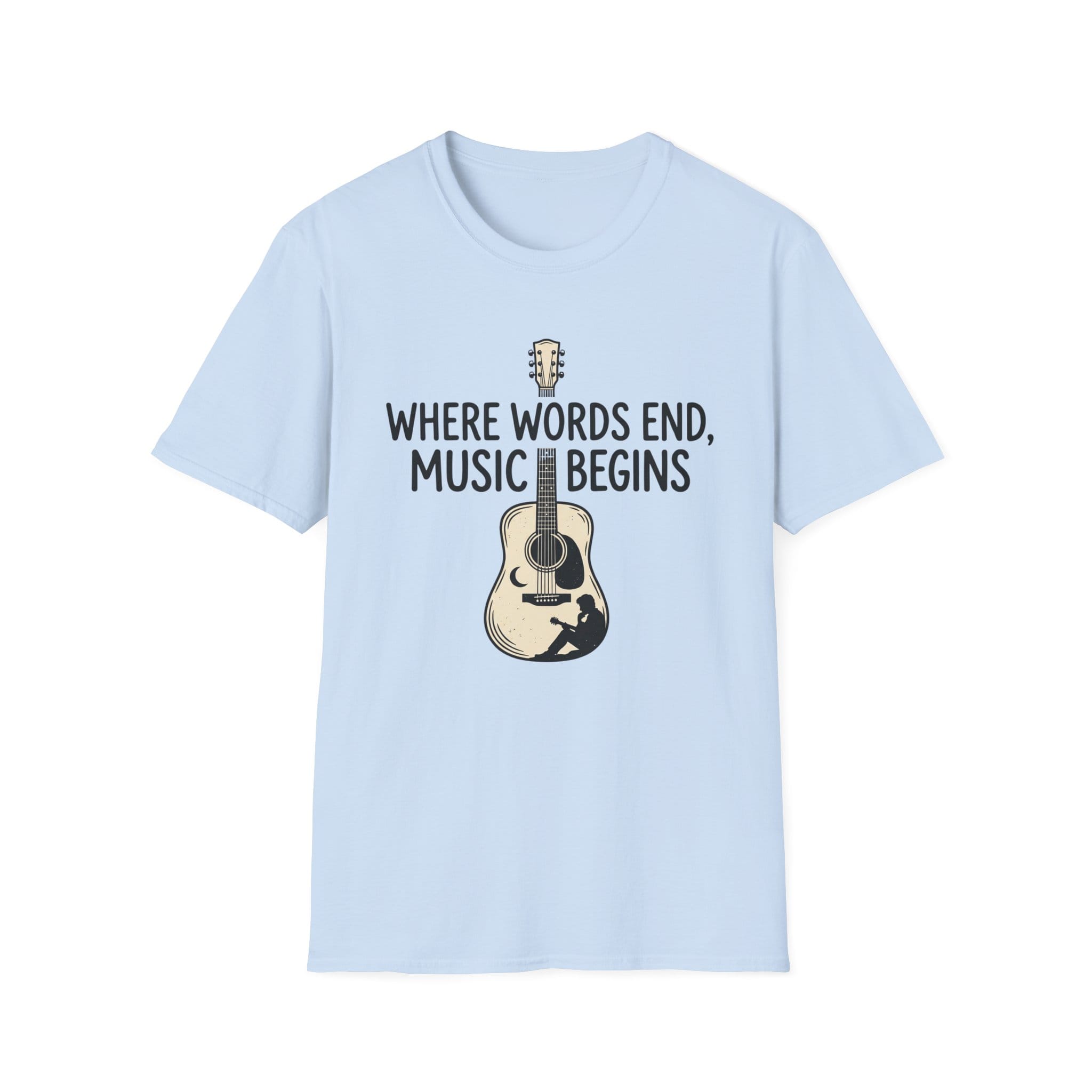 Where Words End Music Begins T-Shirt